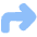 Line Arrow Bend Up Right Large Icon from Plump Flat Set