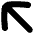 Line Arrow Diagonal Upper Left Large Icon from Flex Solid Set