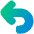 Line Arrow Turn Backward Large Icon from Plump Gradient Set