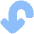 Line Arrow Turn Down Left Large Icon from Plump Flat Set