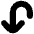 Line Arrow Turn Down Left Large Icon from Flex Solid Set