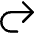 Line Arrow Turn Forward Large Icon from Core Line Set
