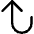 Line Arrow Turn Up Left Large Icon from Core Line Set