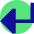 Triangle Arrow Bend Down Left Large Icon from Sharp Pop Set