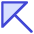 Triangle Arrow Diagonal Upper Left Large Icon from Core Duo Set