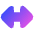 Triangle Arrow Horizontal Large Icon from Plump Gradient Set