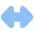 Triangle Arrow Horizontal Large Icon from Plump Flat Set
