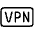 Vpn On Rectangle Icon from Ultimate Light Set