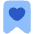 Bookmark Favorite Heart Icon from Plump Flat Set