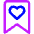 Bookmark Favorite Heart Icon from Core Neon Set