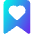 Bookmark Favorite Heart Icon from Core Gradient Set