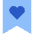 Bookmark Favorite Heart Icon from Sharp Flat Set