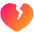 Broken Heart Icon from Plump Gradient Set | Free Download as SVG Vector and Transparent PNG | Streamline icons