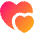 Double Heart Icon from Flex Gradient Set | Free Download as SVG Vector and Transparent PNG | Streamline icons