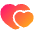 Double Heart Icon from Plump Gradient Set | Free Download as SVG Vector and Transparent PNG | Streamline icons