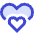 Double Heart Icon from Sharp Duo Set