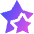 Double Star Icon from Sharp Gradient Set