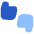 Feedback Like Dislike Icon from Plump Flat Set