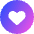 Heart Circle Icon from Core Gradient Set