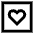 Heart Square Icon from Sharp Line Set