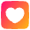 Heart Square Icon from Plump Gradient Set