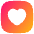 Heart Square Icon from Flex Gradient Set