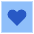 Heart Square Icon from Sharp Flat Set