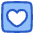 Heart Square Icon from Plump Duo Set | Free Download as SVG Vector and Transparent PNG | Streamline icons