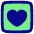 Heart Square Icon from Plump Pop Set