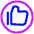Like Circle Icon from Plump Neon Set