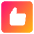 Like Square Icon from Core Gradient Set