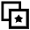 Stack Star Bookmark Manage Icon from Sharp Line Set