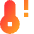 Beware Temperature Icon from Sharp Gradient Set