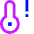 Beware Temperature Icon from Sharp Neon Set