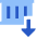 Container Unload Icon from Sharp Flat Set