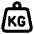 Product Weight Kg Icon from Core Remix Set