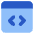 Browser Code 2 Icon from Core Flat Set