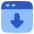 Browser Download Icon from Plump Flat Set