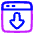 Browser Download Icon from Plump Neon Set