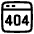 Browser Error 404 Icon from Plump Line Set