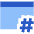 Browser Hash Icon from Sharp Flat Set
