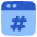 Browser Hash Icon from Plump Flat Set