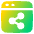 Browser Share Icon from Plump Gradient Set