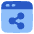 Browser Share Icon from Plump Flat Set