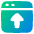 Browser Upload Icon from Plump Gradient Set