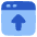Browser Upload Icon from Plump Flat Set