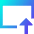 Browser Upload Icon from Sharp Gradient Set