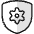 Shield Settings Icon from Ultimate Colors Set | Free Download as SVG Vector and Transparent PNG | Streamline icons