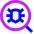 Bug Search Icon from Sharp Neon Set