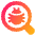 Bug Search Icon from Plump Gradient Set